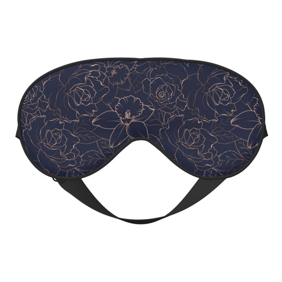 Fuzoiu Navy Dark Blue Print Sleep Masks,Eye Masks with Adjustable Strap for Sleeping,Night Eye Shade for Women Men,Eye Cover for Full Night's Sleep, Travel and Nap