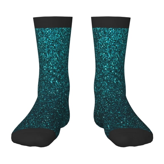 Fuzoiu Navy blue sparkling Print Kids Socks For Boys Girls,Grip Crew Socks with Non Slip,Lightweight Stretch Crew Socks,Toddlers Crew Boot Socks