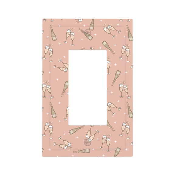 Fuzoiu New Year'S Eve Party Print Single Duplex Outlet Cover Plate, Light Switch Cover, for Receptacle Light Switch, Switch Cover Decorative Wallplate-Style U