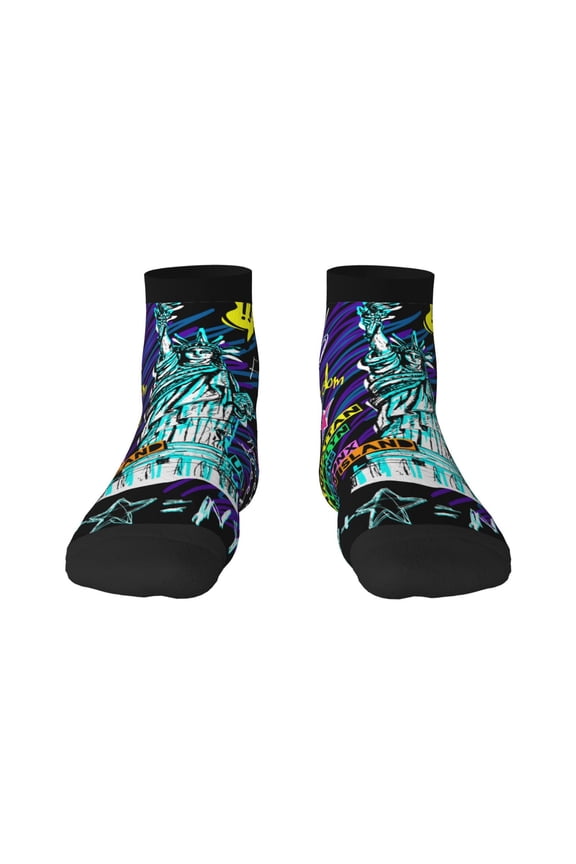 New York City Print Adult Socks, Crew Moisture-wicking Socks, Unisex Cushion Crew Socks,Casual Sports Ankle Socks