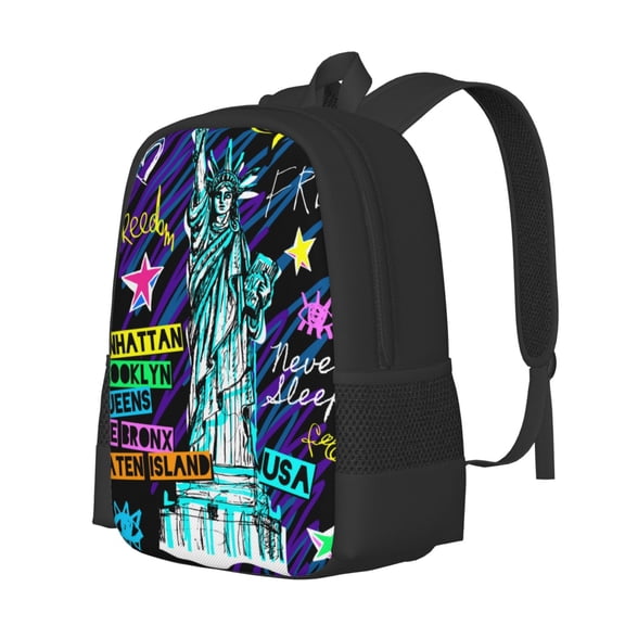 Fuzoiu New York City Print Large Capacity Backpack,Travel Backpack,Laptop Bag,College School Rucksack Bag,for School, Travel & Outdoor Activities