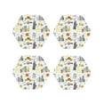 thumbnail image 1 of Fuzoiu New York Print Leather Coasters Set,Drink Coasters Set of 4,for Tabletop Protection, Durable PVC Coasters,Home Décor and Housewarming Gift-Hexagon, 1 of 6