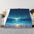 thumbnail image 1 of Fuzoiu Night Sky Beach Scene Print Flannel Blanket,Throw Blanket,Flannel Home Decor,Fleece Bed Blankets,Cozy Soft Blanket for Bed, Sofa, Camping, and Travel-80"x60", 1 of 6