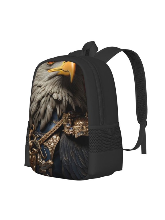 Noble Style Bald Eagle Print Large Capacity Backpack,Travel Backpack,Laptop Bag,College School Rucksack Bag,for School, Travel & Outdoor Activities