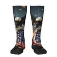 thumbnail image 1 of Fuzoiu North American Bald Eagle1 Print Adult Stockings,Crew Socks,Unisex Fashion Socks, Casual Sports Socks,Comfortable Crew Socks for Everyday Wear and Sports, 1 of 6