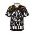 thumbnail image 1 of Fuzoiu Not All Those Who Wander Are Lost 1 Print Hawaiian Shirt for Men, Summer Beach Casual Short Sleeve Button Down Shirts, Men’s Beach Summer Shirts with Pocket,Small, 1 of 7