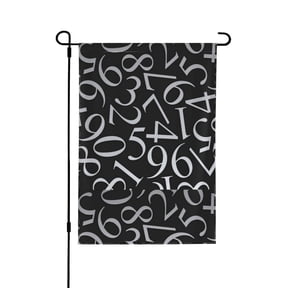 Fuzoiu Numbers Print Decorative Garden Flag,Double Sided Outside Decoration,Garden Yard Patio Porch Outdoor Decoration