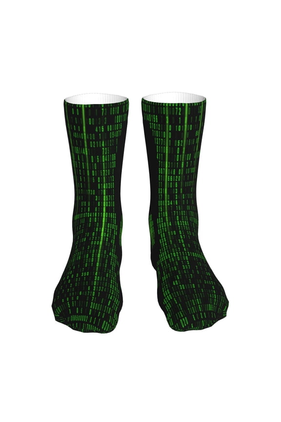 Numbers Skull Print Crew Socks,Casual Athletic Gym LightWeight Thin Socks,Casual Crew Socks for Men Woman,Calf Length Crew Socks