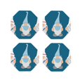 thumbnail image 1 of Fuzoiu Nurse Doctor Gnomes Print Leather Coasters Set,Drink Coasters Set of 4,for Tabletop Protection, Durable PVC Coasters,Home Décor and Housewarming Gift-Octagon, 1 of 6