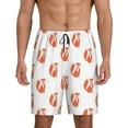 thumbnail image 1 of Fuzoiu Orange Fox Print Pajama Shorts for Men, Men's Pajama Bottoms,Mens Lounge Sleepwear,Pajama Pants with Pocket-X-Large, 1 of 6