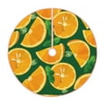 thumbnail image 1 of Fuzoiu Orange Print Christmas Tree Skirt,Xmas Christmas Decorations,Xmas Tree Mat for Farmhouse Holiday New Years Home Party Decor Tree Rugs-30", 1 of 6