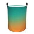 thumbnail image 1 of Fuzoiu Orange To Teal Gradient1 Print Circular Hamper,Laundry Basket with Handle,Collapsible Laundry,Dirty Clothes Storage Basket,for Bedroom Bathroom Dorm Living Room-Medium, 1 of 6