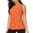 thumbnail image 1 of Fuzoiu Orange lightning Print Women's Workout Tank Top,Athletic Racerback Sports Tank,Tops Sleeveless Running Loose Fit Yoga Tops,Active Shirts for Yoga, Running, and Gym-X-Large, 1 of 7