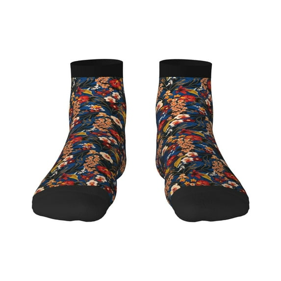 Fuzoiu Orchids Flowers Print Adult Socks, Crew Moisture-wicking Socks, Unisex Cushion Crew Socks,Casual Sports Ankle Socks