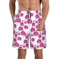 thumbnail image 1 of Fuzoiu Orchids Flowers Print Men's Beach Shorts,Men's Swim Trunks,Quick Dry Board Shorts with Pockets,Men's Bathing Suits for Surfing, Running, and Casual Wear-Small, 1 of 6