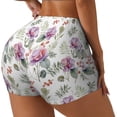thumbnail image 1 of Fuzoiu Orchids Flowers Print Women's Workout Shorts,Workout Biker Shorts Women,Exercise Fitness Shorts,Scrunch Short, Athletic Shorts for Gym Yoga Running Sport Active-Large, 1 of 8