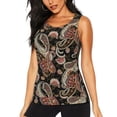 thumbnail image 1 of Fuzoiu Paisley6 Print Women's Workout Tank Top,Athletic Racerback Sports Tank,Tops Sleeveless Running Loose Fit Yoga Tops,Active Shirts for Yoga, Running, and Gym-XX-Large, 1 of 7