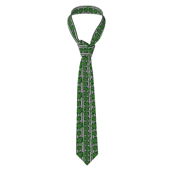 Fuzoiu Palm Greenery Print Men's Necktie,Business Necktie,Mens Ties for Business Wedding Graduation