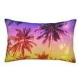 thumbnail image 1 of Fuzoiu Palm Trees at Sunset Print Fuzzy Pillowcases, Super Soft Pillow Case Cover with Zipper for Bedroom, Sofa, Couch,Cozy Pillow Shams for All Seasons-14"x20", 1 of 6