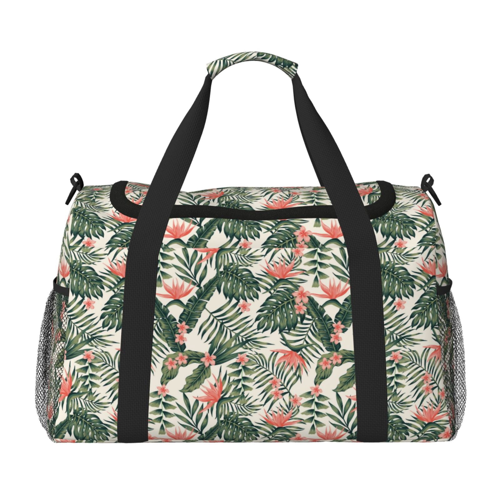 Fuzoiu Palm Trees and Tropical Print Travel Duffle Bag,Carry On Tote Bags,Duffel Bag,Sport Gym Bag, Hospital Bag for Labor and Delivery, Overnight Bag,Luggage Bag
