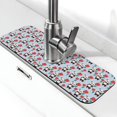 thumbnail image 1 of Fuzoiu Panda And Rose Print Kitchen Faucet Suction Pad, Sink Splash Guard Faucet Mat, Faucet Handle Drip Catcher Tray Drying Mat For Bathroom Kitchen Bathroom Countertop, 1 of 7
