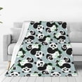 thumbnail image 1 of Fuzoiu Panda And Eucalyptus Print Ultra-Soft Micro Fleece Blanket,All Seasons Flannel Throw, Lightweight Blanket for Bed, Sofa, Couch, Movie Night, Camping, and Travel-40"x30", 1 of 7