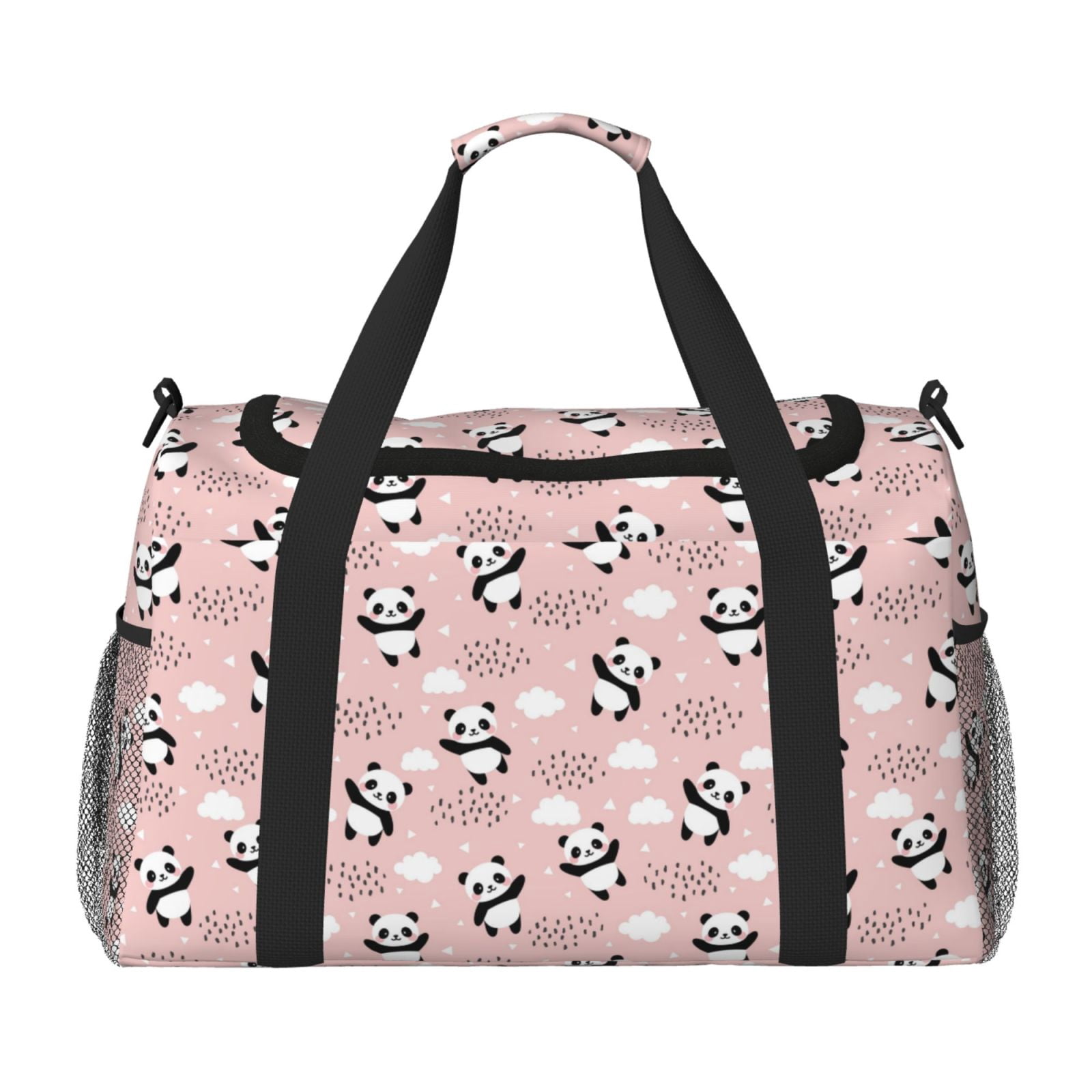 Fuzoiu Panda Flying in the Sky (2) Print Travel Duffle Bag,Carry On Tote Bags,Duffel Bag,Sport Gym Bag, Hospital Bag for Labor and Delivery, Overnight Bag,Luggage Bag