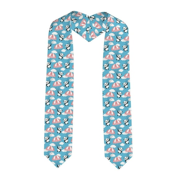 Fuzoiu Panda Flying in the Sky Print Graduation Sash,Graduation Stole,Unisex Adult Graduation Stole Shawl 91" Long,for Academic Commencements Shawl-Sharp Corner
