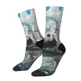 thumbnail image 1 of Fuzoiu Panda In Futuristic City Print Athletic Crew Socks for Men & Women,Casual Crew Socks,Above Ankle Crew Socks for Business, Casual, 1 of 6