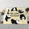 thumbnail image 1 of Fuzoiu Panda Doing Yoga Print Flannel Blanket,Throw Blanket,Flannel Home Decor,Fleece Bed Blankets,Cozy Soft Blanket for Bed, Sofa, Camping, and Travel-40"x30", 1 of 6