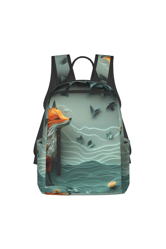 Paper Fox Crow Fantasy Print Lightweight Daypack,Weekender Bag for Men and Women, Travel Backpack with Padded Straps for School, Travel & Work