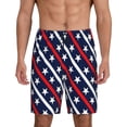 thumbnail image 1 of Fuzoiu Patriotic Star Print Pajama Shorts for Men, Men's Pajama Bottoms,Mens Lounge Sleepwear,Pajama Pants with Pocket-XX-Large, 1 of 1