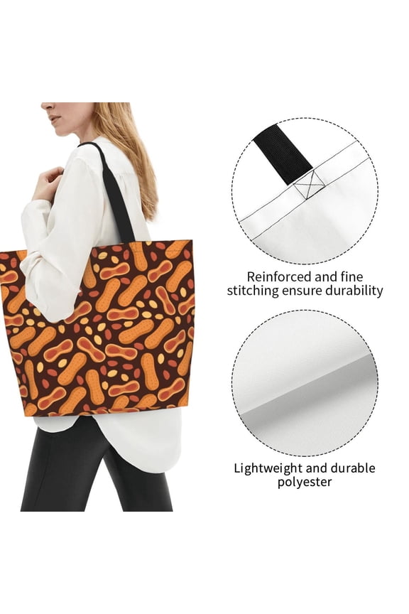 Fuzoiu Peanuts2 Print Tote Bags for Women,Shoulder Bag, Gym Tote,Top Handle Ladies Shoulder Bags for Work Beach Travel and Shopping Grocery