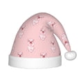 thumbnail image 1 of Fuzoiu Pig Polka Dot Print Santa Hat Christmas Hat for kids,Santa Hats with Pompom, Unisex Xmas Holiday Hat for Christmas New Year Festive Party Supplies, 1 of 6