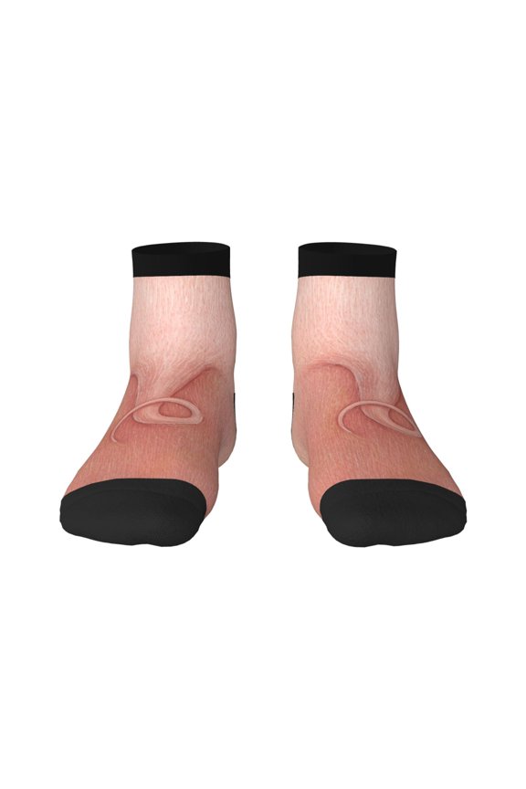 Pig'S Tail Print Adult Socks, Crew Moisture-wicking Socks, Unisex Cushion Crew Socks,Casual Sports Ankle Socks