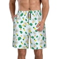 thumbnail image 1 of Fuzoiu Pineapple Print Men's Beach Shorts,Men's Swim Trunks,Quick Dry Board Shorts with Pockets,Men's Bathing Suits for Surfing, Running, and Casual Wear-Medium, 1 of 6