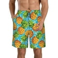 thumbnail image 1 of Fuzoiu Pineapple Print Men's Beach Shorts,Men's Swim Trunks,Quick Dry Board Shorts with Pockets,Men's Bathing Suits for Surfing, Running, and Casual Wear-Medium, 1 of 6
