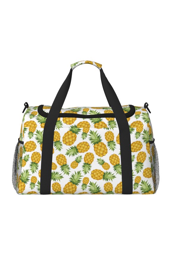 Pineapple Print Travel Duffle Bag,Carry On Tote Bags,Duffel Bag,Sport Gym Bag, Hospital Bag for Labor and Delivery, Overnight Bag,Luggage Bag