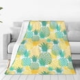thumbnail image 1 of Fuzoiu Pineapples1 Print Ultra-Soft Micro Fleece Blanket,All Seasons Flannel Throw, Lightweight Blanket for Bed, Sofa, Couch, Movie Night, Camping, and Travel-60"x50", 1 of 7