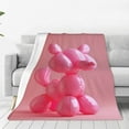 thumbnail image 1 of Fuzoiu Pink Balloon Puppy Art Print Ultra-Soft Micro Fleece Blanket,All Seasons Flannel Throw, Lightweight Blanket for Bed, Sofa, Couch, Movie Night, Camping, and Travel-60"x50", 1 of 7