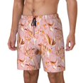 thumbnail image 1 of Fuzoiu Pink Cockatoo Birds Print Men's Swim Shorts,Quick-Dry Double-Layer Swim Trunks,Board Trunks,Beach Shorts Swimwear Bathing Suits-XX-Large, 1 of 6