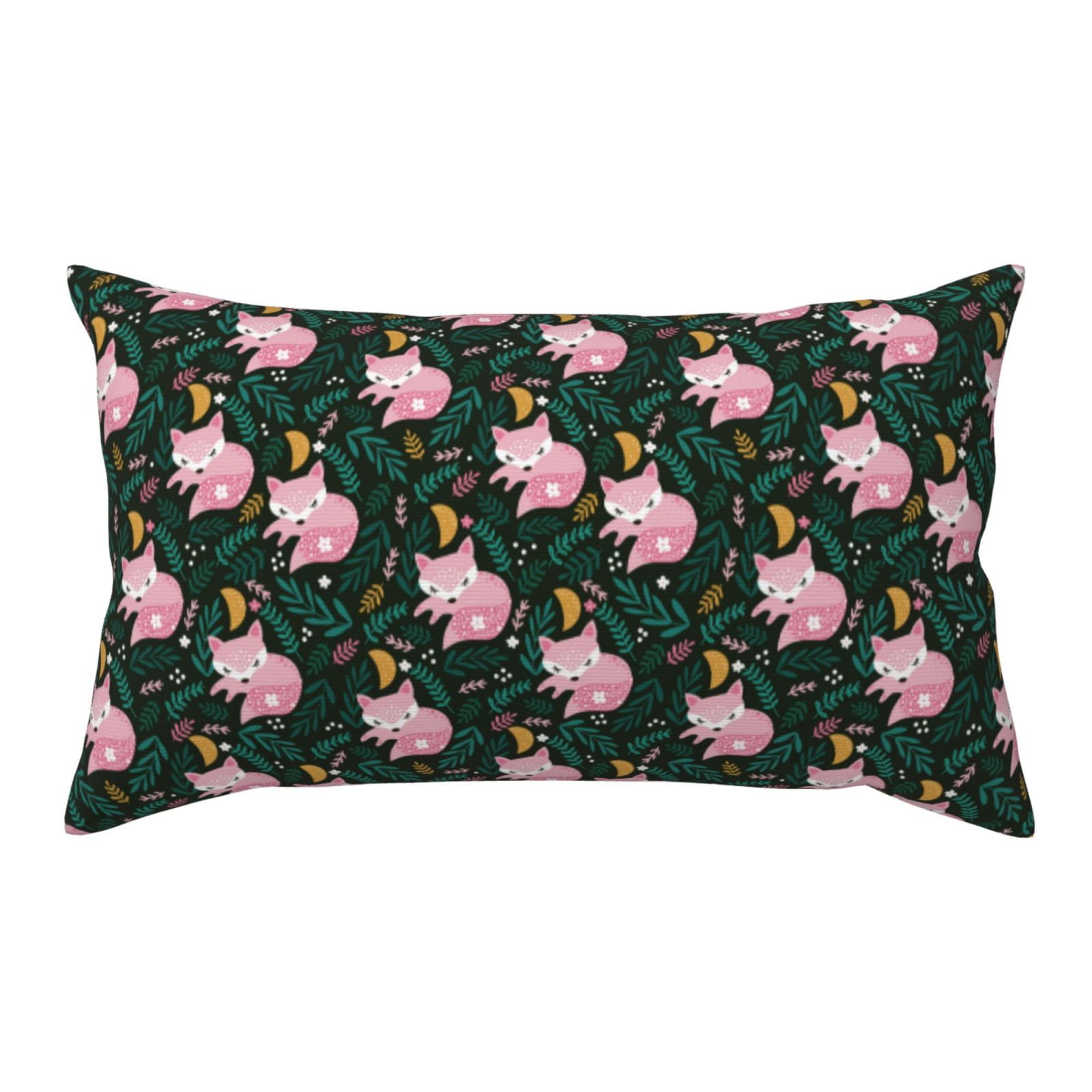 Retro Gold Pink Pinstripe King Pillowcases - Microfiber, Zipper Closure, Wrinkle & Stain Resistant, 20x36 Inches