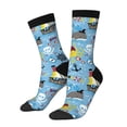 thumbnail image 1 of Fuzoiu Pirate Marine Animals Print Athletic Crew Socks for Men & Women,Casual Crew Socks,Above Ankle Crew Socks for Business, Casual, 1 of 6