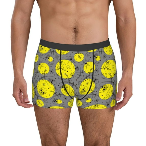 Fuzoiu Pirate Skulls Print Men's Ultra Breathable Underwear,No Riding Up Boxer Briefs with ComfortFlexible Waistband-Medium