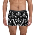 thumbnail image 1 of Fuzoiu Pirate skulls Print Men's Ultra Breathable Underwear,No Riding Up Boxer Briefs with ComfortFlexible Waistband-Medium, 1 of 5