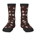 thumbnail image 1 of Fuzoiu Plaid Snowflakes Festive Print Kids Socks For Boys Girls,Grip Crew Socks with Non Slip,Lightweight Stretch Crew Socks,Toddlers Crew Boot Socks, 1 of 5