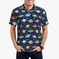 thumbnail image 1 of Fuzoiu Planets And Stars Print Men's Polo Shirts Short Sleeve,Golf Shirts for Men,Mens Golf Shirt Moisture Wicking Quick-Dry-Small, 1 of 6