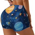 thumbnail image 1 of Fuzoiu Planets And Stars1 Print Women's Workout Shorts,Workout Biker Shorts Women,Exercise Fitness Shorts,Scrunch Short, Athletic Shorts for Gym Yoga Running Sport Active-XX-Large, 1 of 8