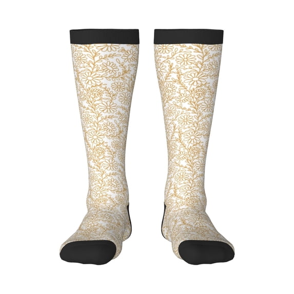 Fuzoiu Plant Print Adult Stockings,Crew Socks,Unisex Fashion Socks, Casual Sports Socks,Comfortable Crew Socks for Everyday Wear and Sports