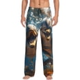 thumbnail image 1 of Fuzoiu Playful Dolphins Underwater Print Men's Pajama Pants,Lounge Pants for Men,Lounge PJ Bottoms,Sleepwear Pants with Drawstring Pockets -Large, 1 of 6